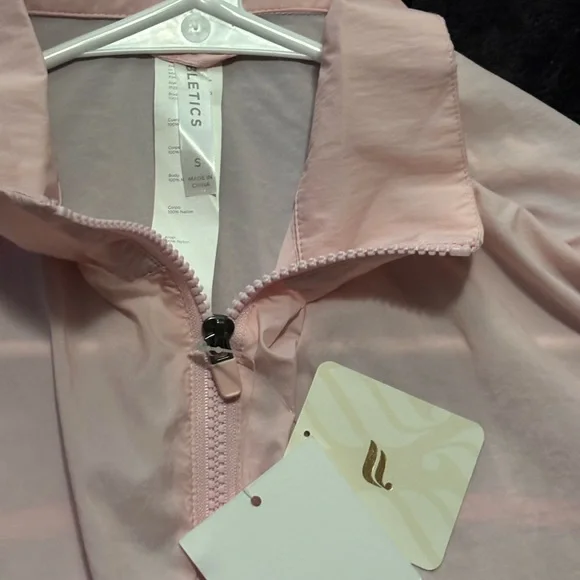 Light Pink Women's Windbreaker Jacket - Picture 7 of 8
